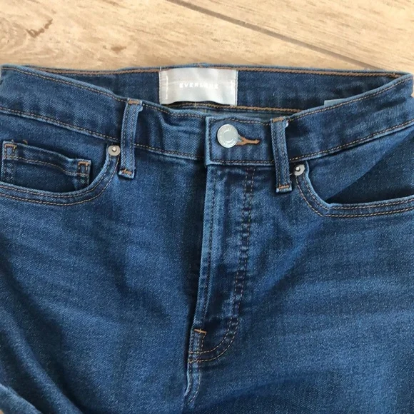 Everlane Authentic Stretch high rise skinny jean size 25 dark blue wash - Picture 5 of 14